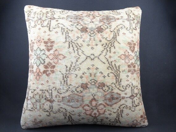 Carpet Pillow CoverBohemian PillowOushak Rug PillowLarge | Etsy | Etsy (US)