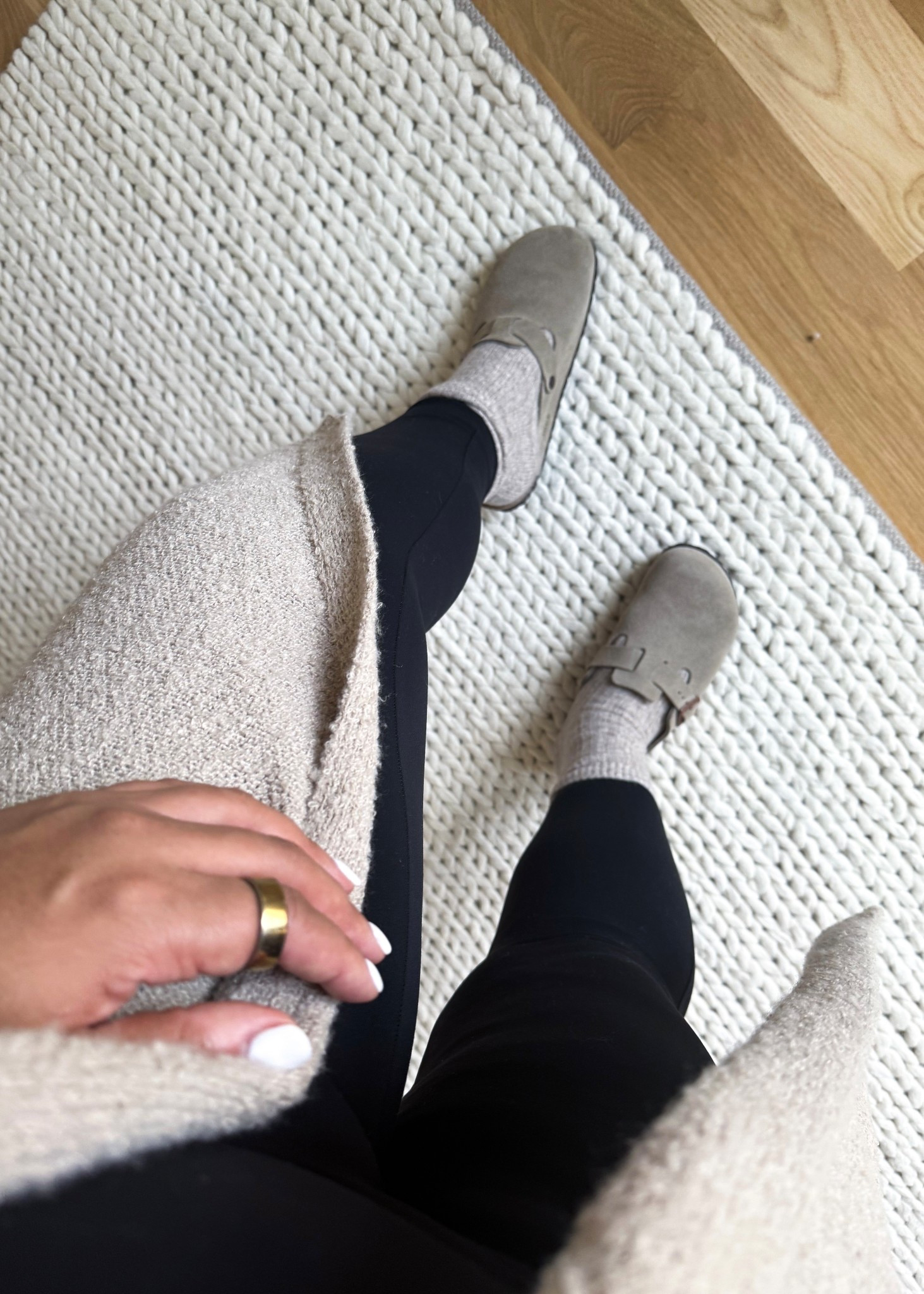 Cozy details — love my Birkenstocks!! 

#LTKFindsUnder50 #LTKSaleAlert #LTKootd