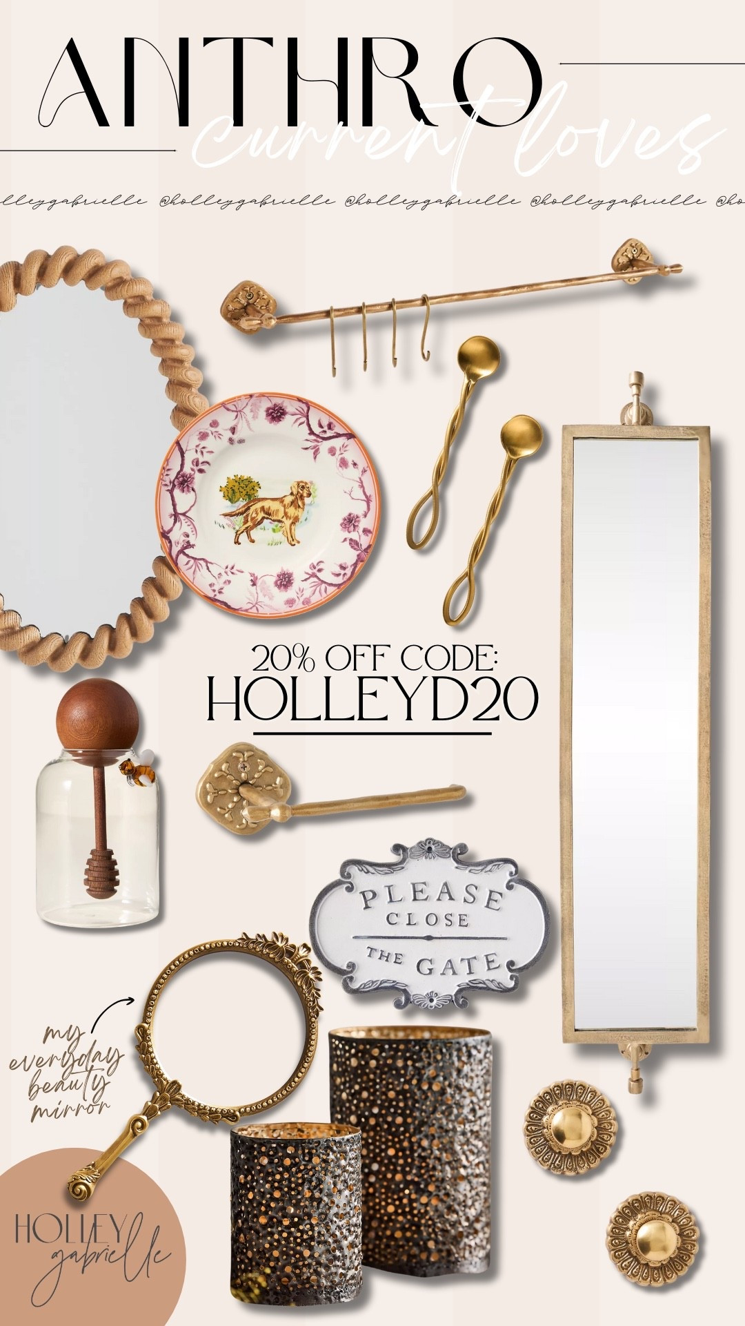 Anthropologie home loves / in my cart — 🌼🤎😍

You can use code HOLLEYD20 for 20% Off $100+ Reg Price Apparel, Accessories, Shoes, Beauty & Home Purchases! 🙌🏼🌼 this weekend only! 

Home decor / icon glass / neutral decor / golden retriever / primrose mirror / Holley Gabrielle / kitchen finds 

#LTKStyleTip #LTKHome #LTKSaleAlert