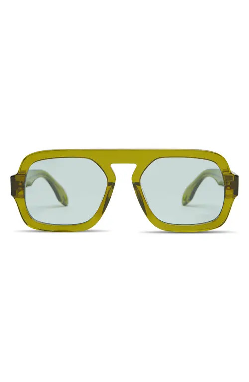 Elisa Johnson Jane 54mm Aviator Sunglasses in Light Green at Nordstrom | Nordstrom