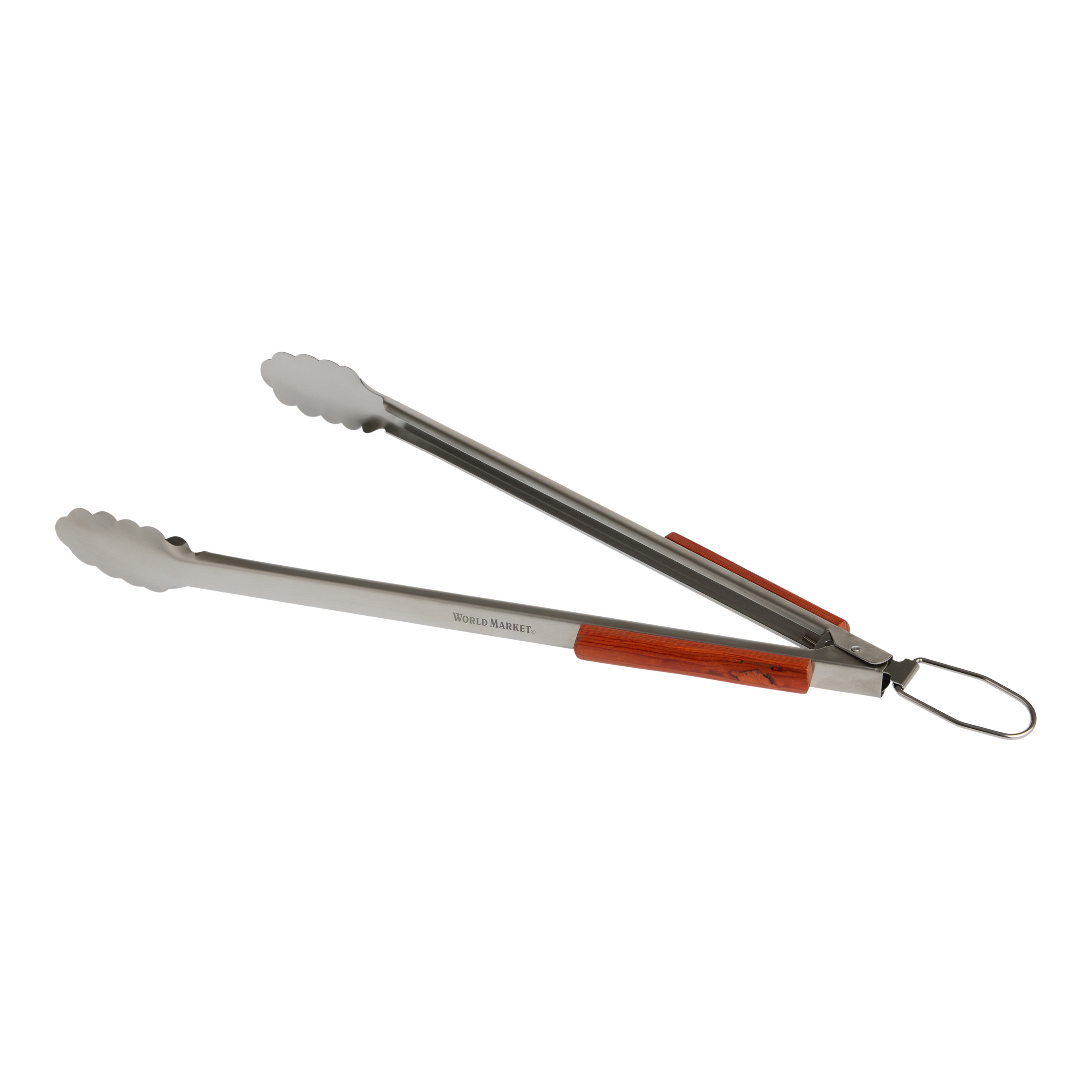 Stainless Steel and Wood BBQ Grill Tongs | World Market