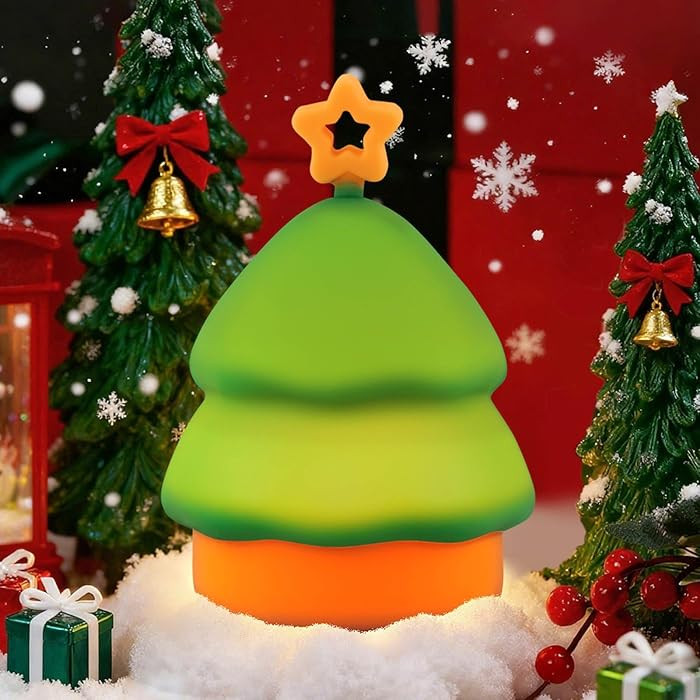 Squishy Christmas Tree Night Light with RGB Modes Dimmable Nursery Breastfeeding Nightlight Hanga... | Amazon (US)