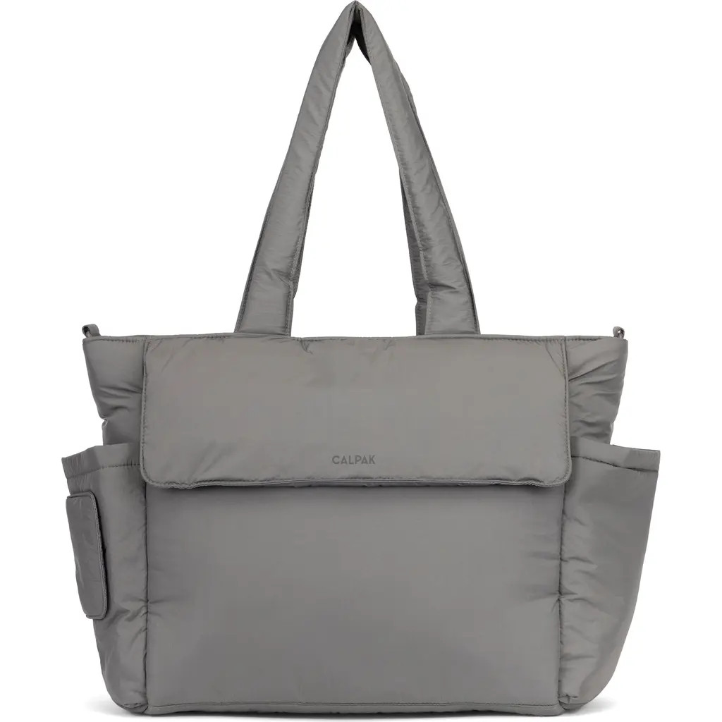 CALPAK Diaper Tote with Laptop Sleeve in Slate at Nordstrom | Nordstrom