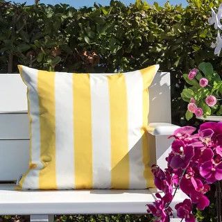 Olivia Striped Outdoor Throw Pillow | Bed Bath & Beyond