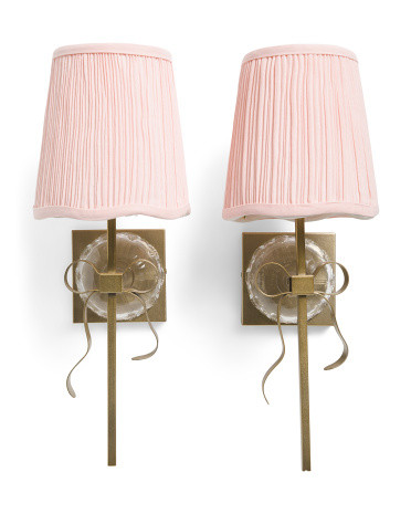 2pk 19in Rechargeable Bow Wall Sconces | Metal | Marshalls