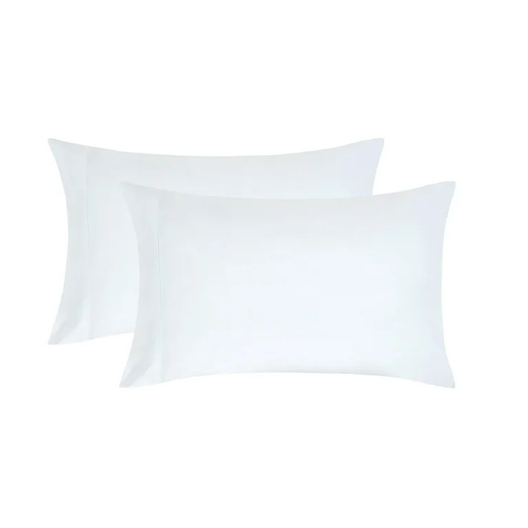 Mainstays Super Soft Brushed Microfiber Pillowcase Set, Arctic White, King, 2 Piece | Walmart (US)