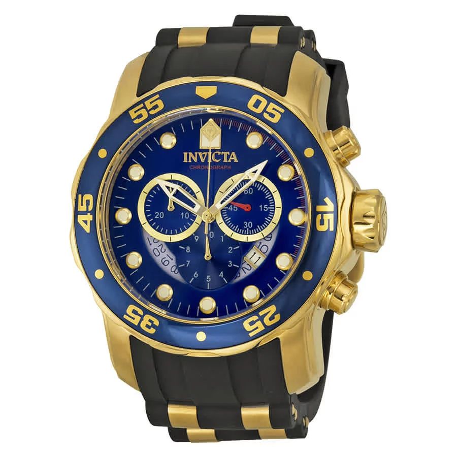 Invicta Pro Diver Chronograph Blue Dial Black Rubber Men's Watch 6983 | Walmart (US)