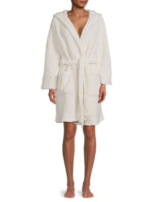 Hooded Faux Shearling Robe | Saks Fifth Avenue OFF 5TH