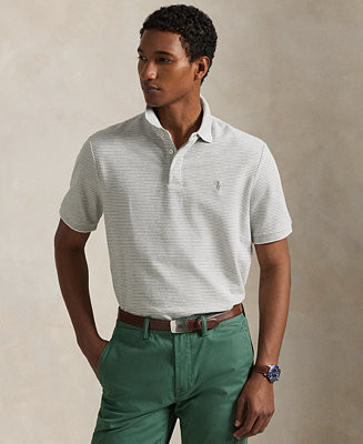 Men's Classic Stretch Oxford Mesh Polo Shirt | Macy's