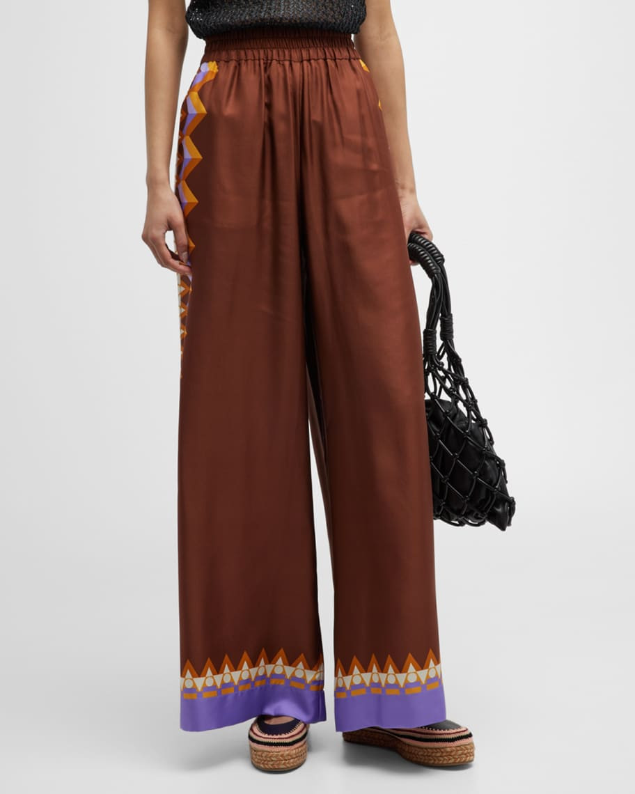 La DoubleJ Palazzo Placee Silk Pants | Neiman Marcus
