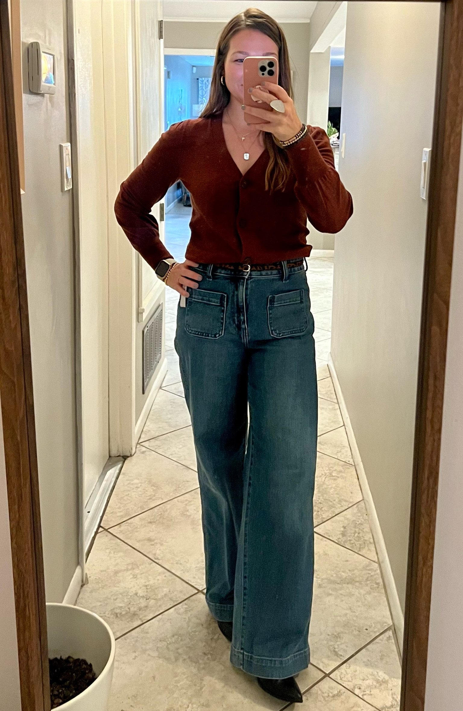 The perfect pair of trouser jeans! They are comfortable, don’t lose their shape and make you look tall ☺️. If you’re between sizes, I would size up.

#LTKstyletip #LTKworkwear #LTKover40