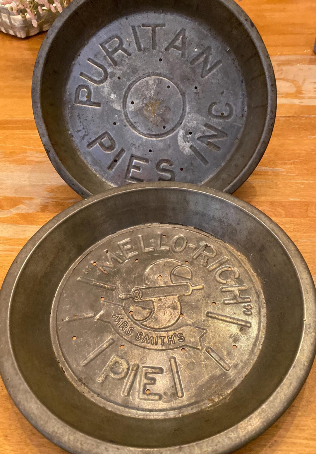 Vintage 1950s Advertising Pie Tins: Puritan, Mello-rich, Mrs. Smith's - Etsy | Etsy (US)