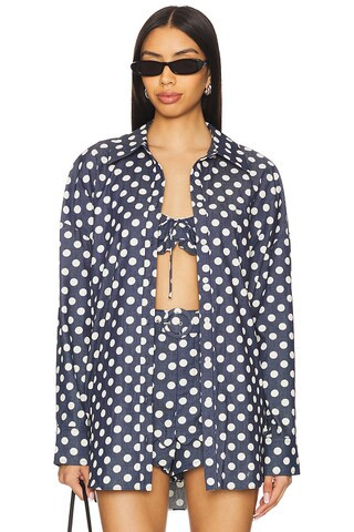 Dolly Denim Dot Bra Top | Revolve Clothing (Global)