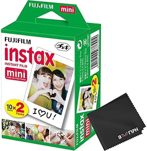 FUJIFILM Instax Mini Instant Film Twin Pack (White), 20 photos | Amazon (US)
