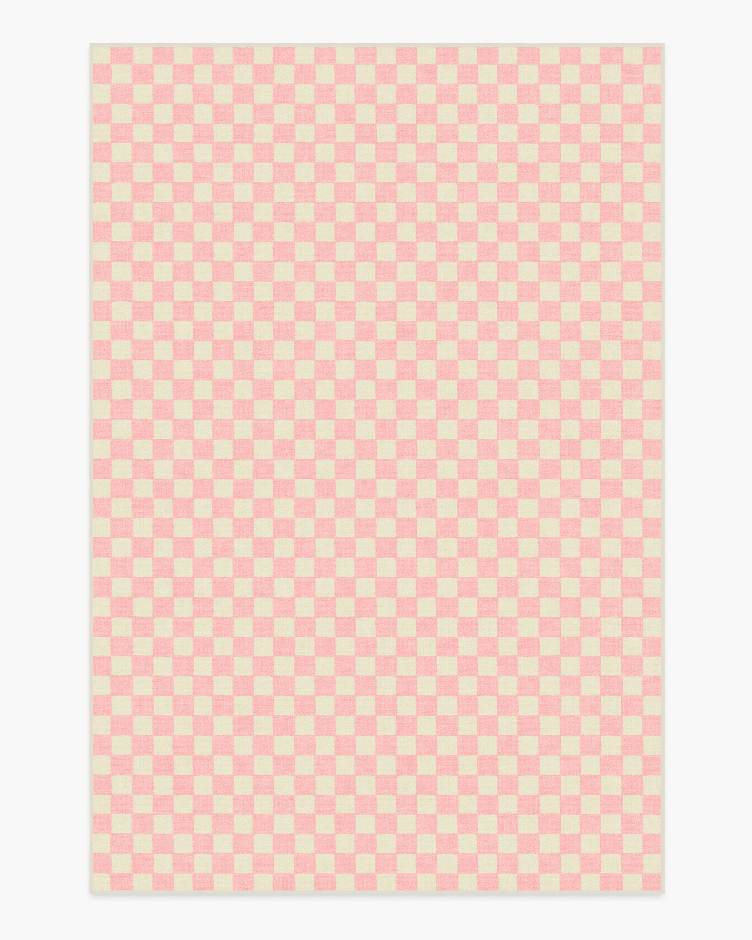 Let's Play Checkers Pink Rug | Ruggable US | Ruggable
