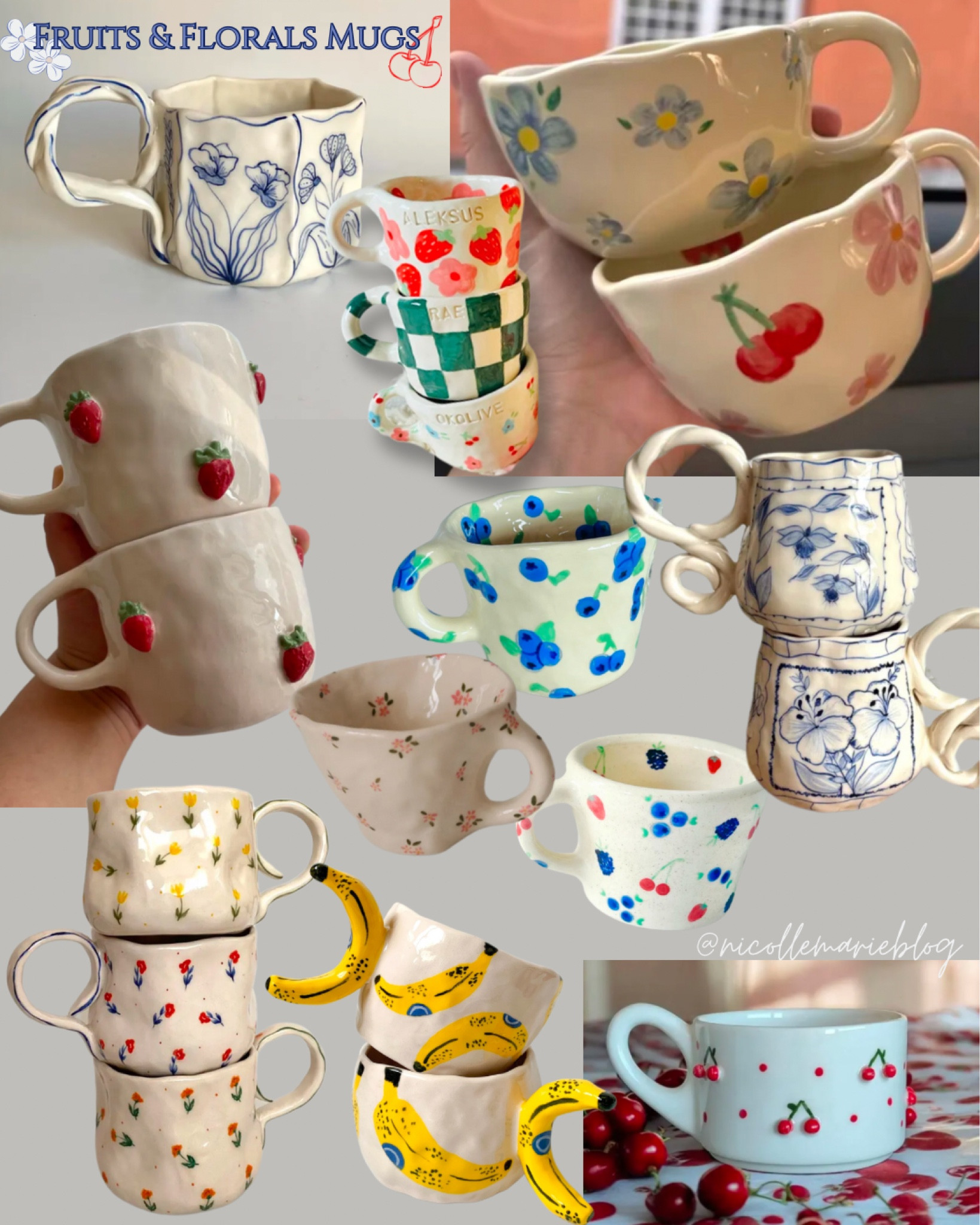 Fruit & floral handcrafted ceramic mugs. Spring coffee bar, tea cups, seasonal coffee essentials. Gifts for her, spring gift guide, personalized mug collection.

#LTKFindsUnder100 #LTKGiftGuide #LTKHome