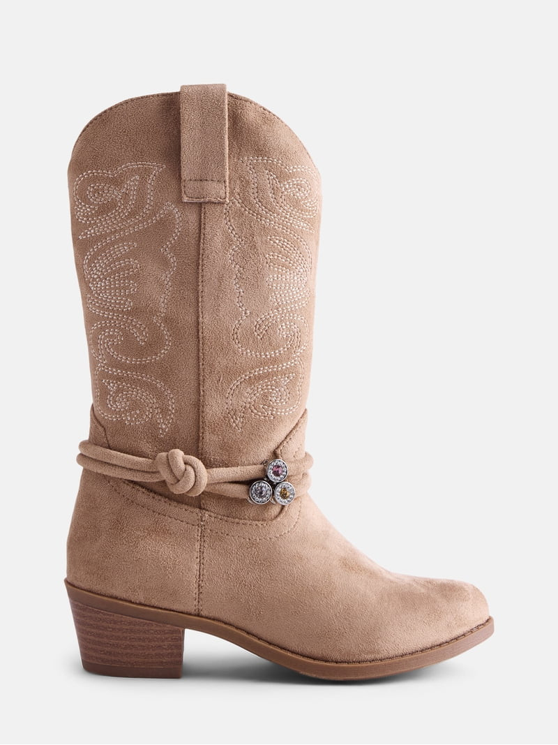 Madden NYC Girl\u2019s Embroidered Charm Embellished Western Cowgirl Boots | Walmart (US)