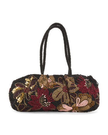 Beaded Floral Handbag For Women, Leather | TJ Maxx