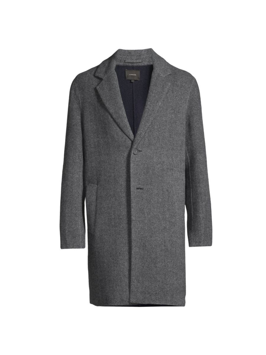 Herringbone Wool-Blend Coat | Saks Fifth Avenue