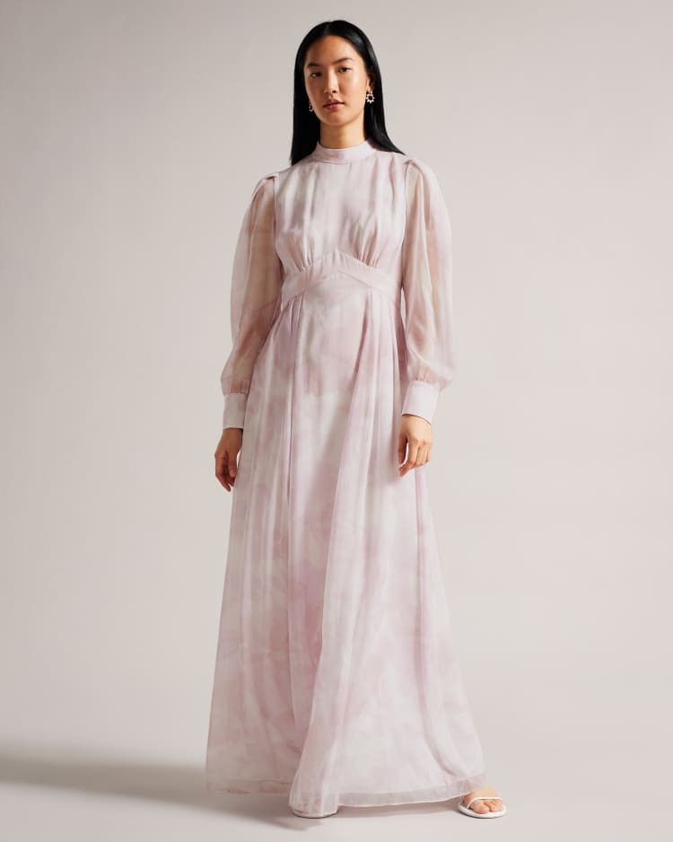 Long Sleeve Maxi Dress With Blouson Sleeve | Ted Baker (UK)