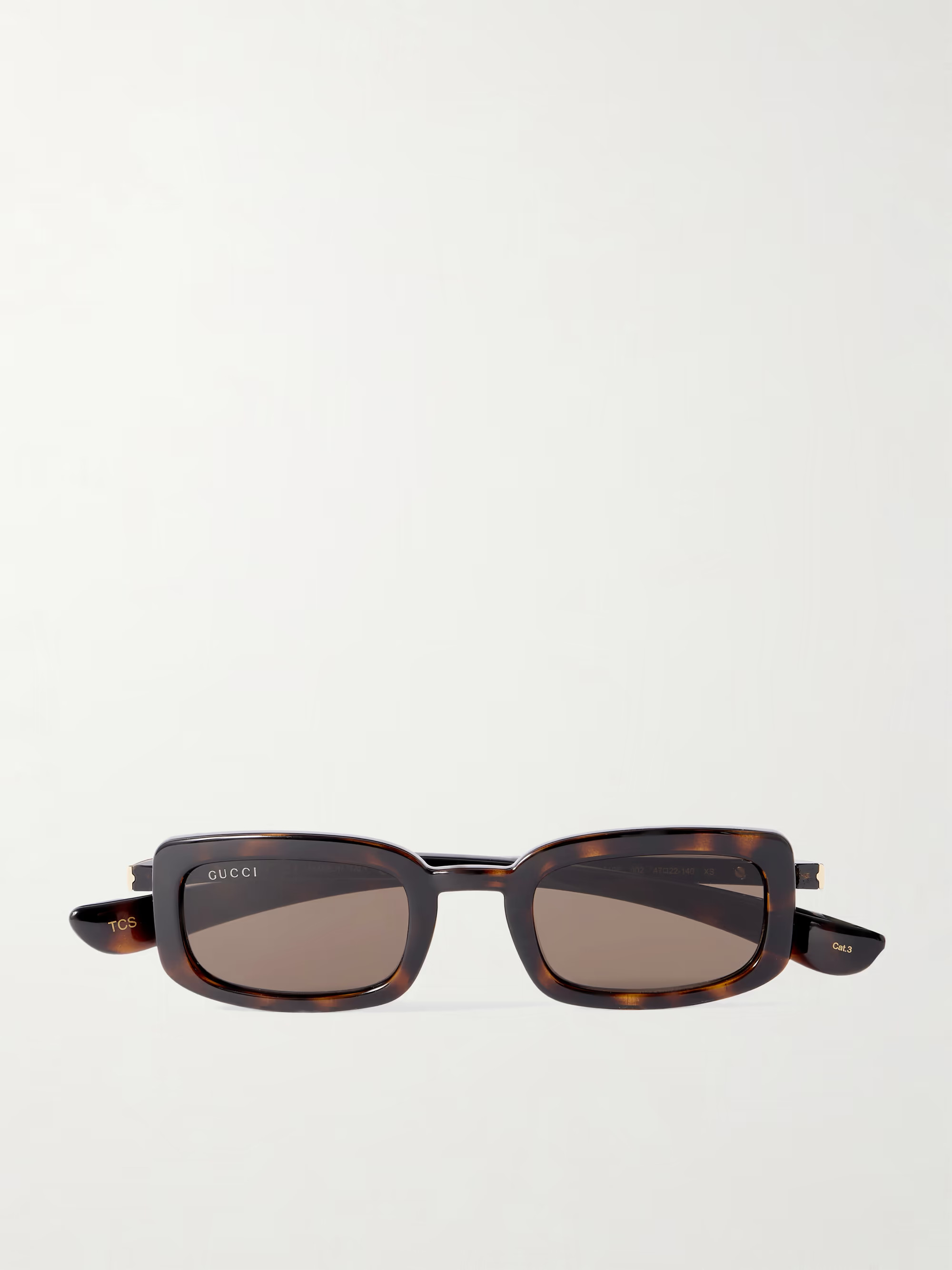 Rodeo Drive rectangle-frame tortoiseshell acetate and gold-tone sunglasses | NET-A-PORTER APAC