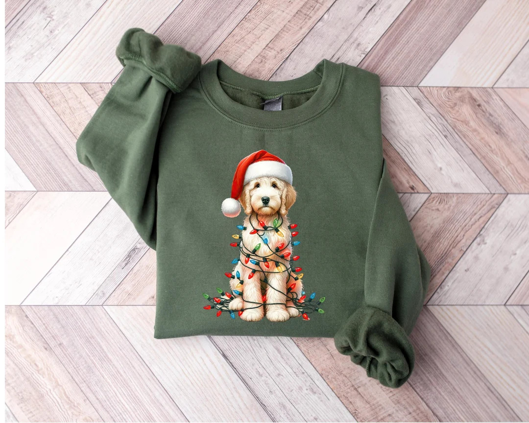Cute Christmas Dog Shirt, Christmas Goldendoodle Shirt, Doodle Mom, Goldendoodle Mom Tee, Dog Lov... | Etsy (US)
