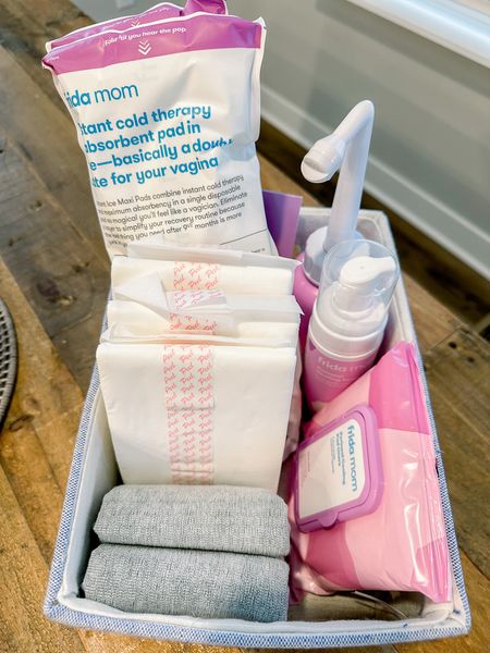 Postpartum bathroom basket for vaginal delivery, must have postpartum essentials 

#LTKbump #LTKbaby