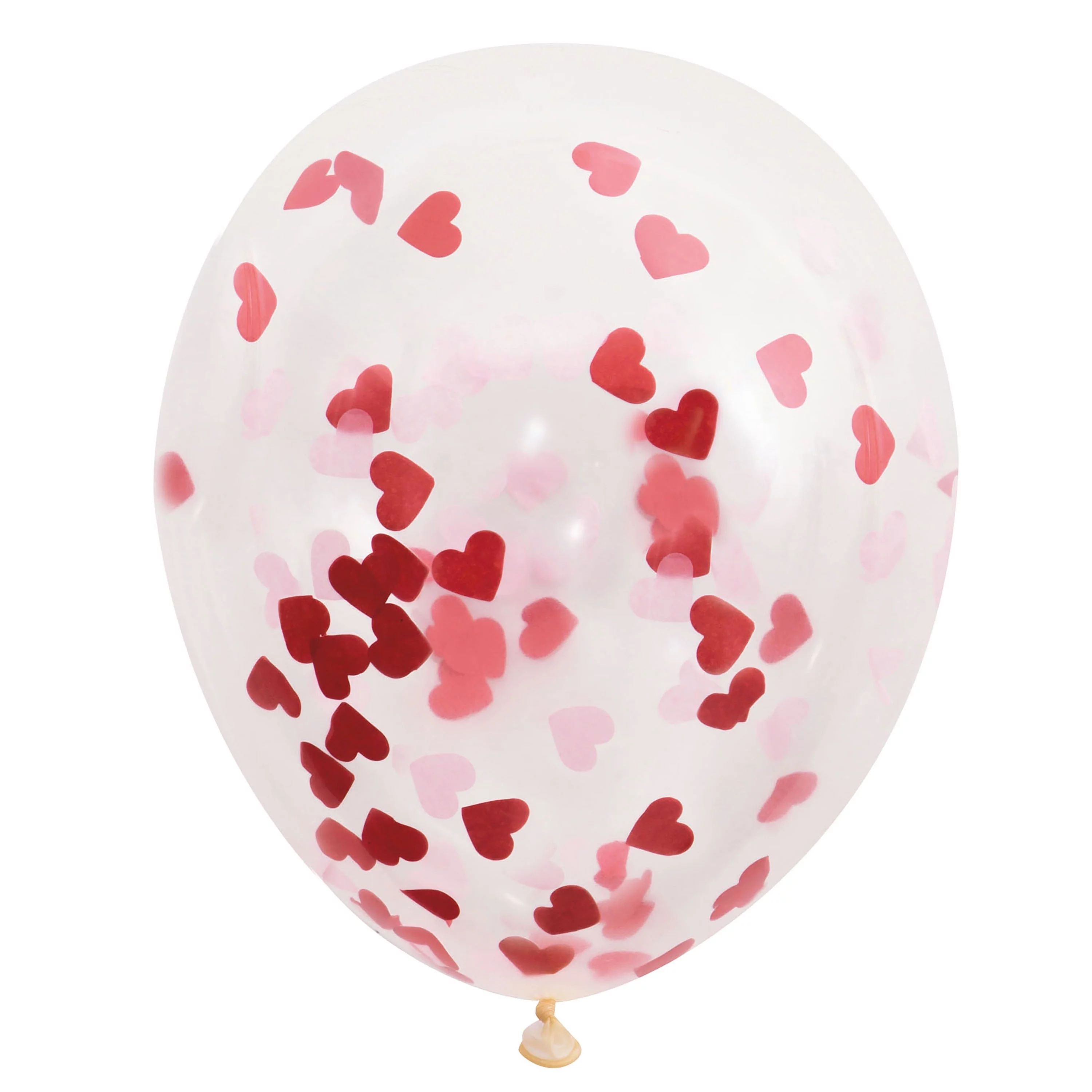 Unique Industries Latex Confetti 16" White Heart Valentine's Day Balloons, 5 Count - Walmart.com | Walmart (US)