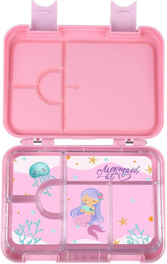 Printed tray design Bento Style lunch Box for Kids-BPA free, Leak proof- Dishwasher safe- with re... | Amazon (US)