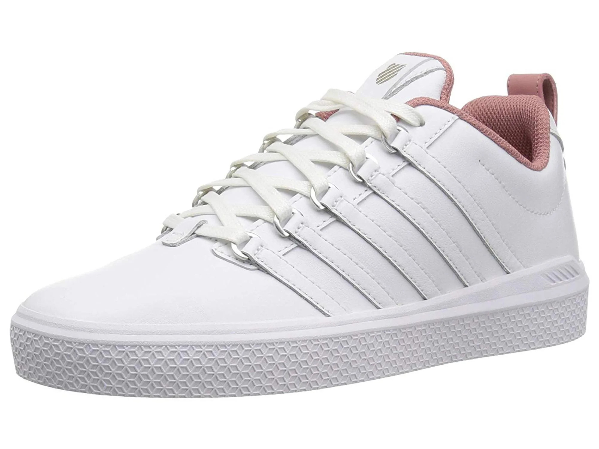 K-SwissK-Swiss Womens 95632-121-M Low Top Lace Up Fashion, White/Old Rose, Size 6.0Average rating... | Walmart (US)