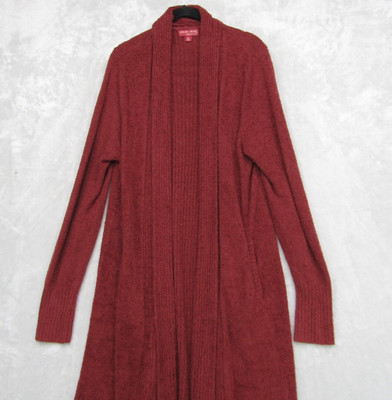 BAREFOOT DREAMS CozyChic Lite Catalina Long Cardigan Sweater Garnet Red XL  | eBay | eBay US