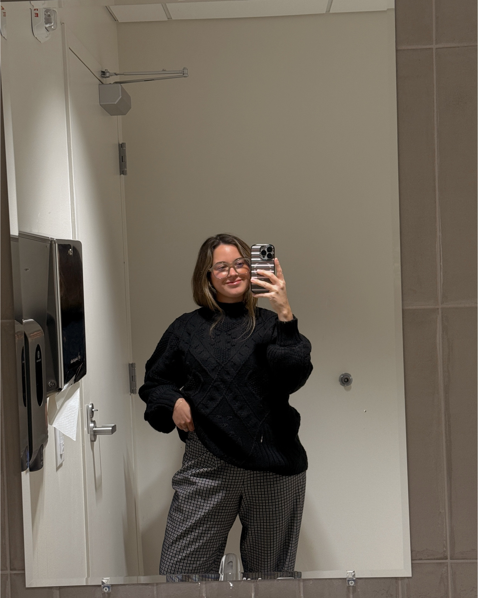 Cozy office OOTD. LOVE these pants!! I’m wearing a size 10, but could have sized down to an 8 bc they are superrrr stretchy! Sweater is from Amazon and nice quality- not itchy! Sneakers are sooo cute and I sized up a 1/2 size, as I normally do in sneakers. 

#LTKSeasonal #LTKWorkwear #LTKFindsUnder100