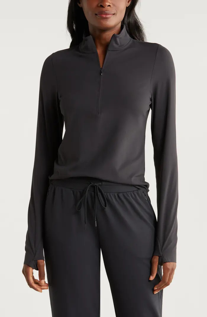 Zella Luxe Lite Half Zip Performance Top | Nordstrom | Nordstrom