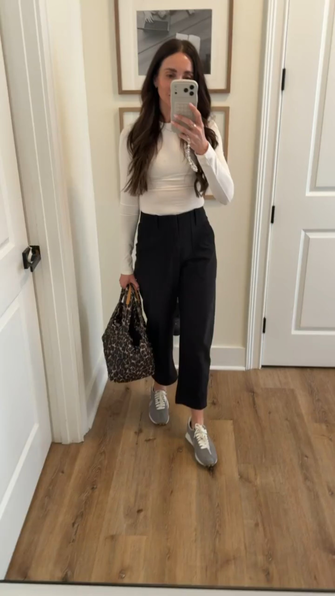 OOTD, cropped black pants, leopard print bag, skims tee, outfit with barrel leg pants, annabrstyle.

#LTKootd #LTKmomlife #LTKSeasonal