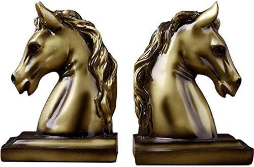 Horse Head Bookend Art Bookends Solid Heavy Weight,Exhibits Passion for Books 12X11x17cm(5X4x7inc... | Amazon (US)