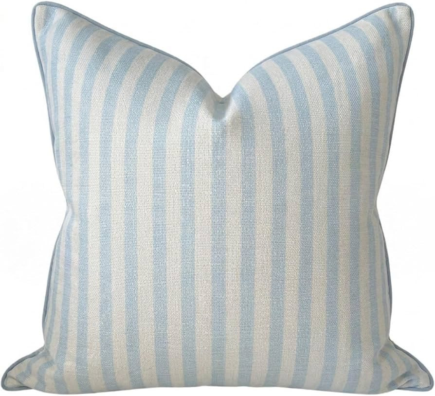 Jillien Harbor Throw Pillow for Home Harvey Striped Style Pillow Cover Coastal Grandmillennial Pi... | Amazon (US)
