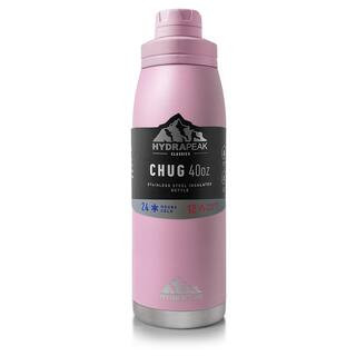 HYDRAPEAK Active Chug 40 oz. Pinkl Triple Insulated Stainless Steel Water Bottle, Grey | The Home Depot