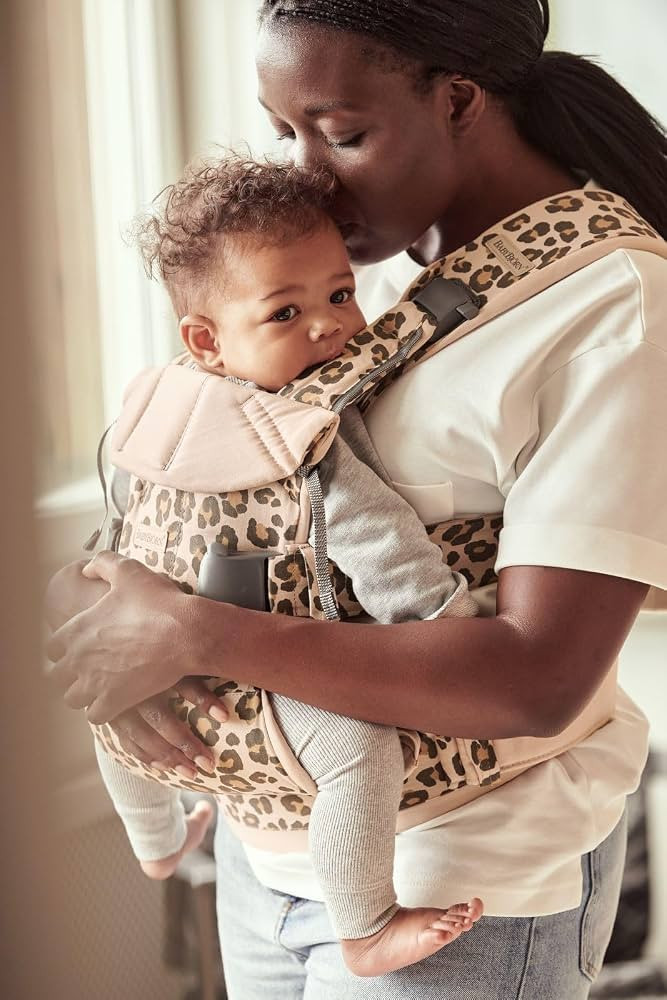 BabyBjörn Baby Carrier One, Cotton, Beige/Leopard | Amazon (US)