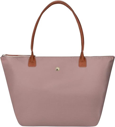 GM LIKKIE Shoulder Tote Bag for Women, Nylon Top-Handle Purse, Foldable Weekend Hobo Handbag | Amazon (US)