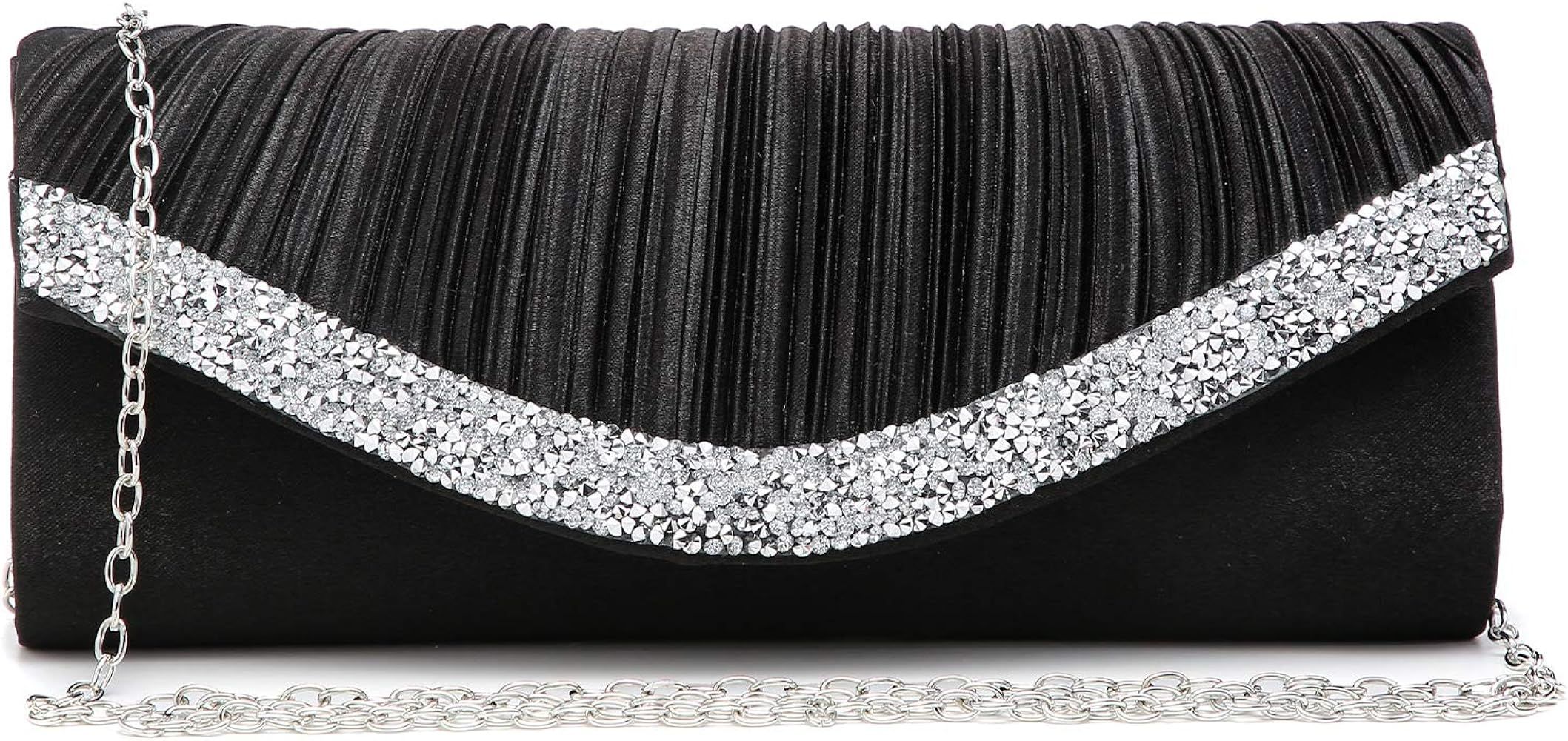 Dasein Women Satin Evening Bags Clutch Purses Wedding Purse Formal Handbags Party Prom Clutches with | Amazon (US)