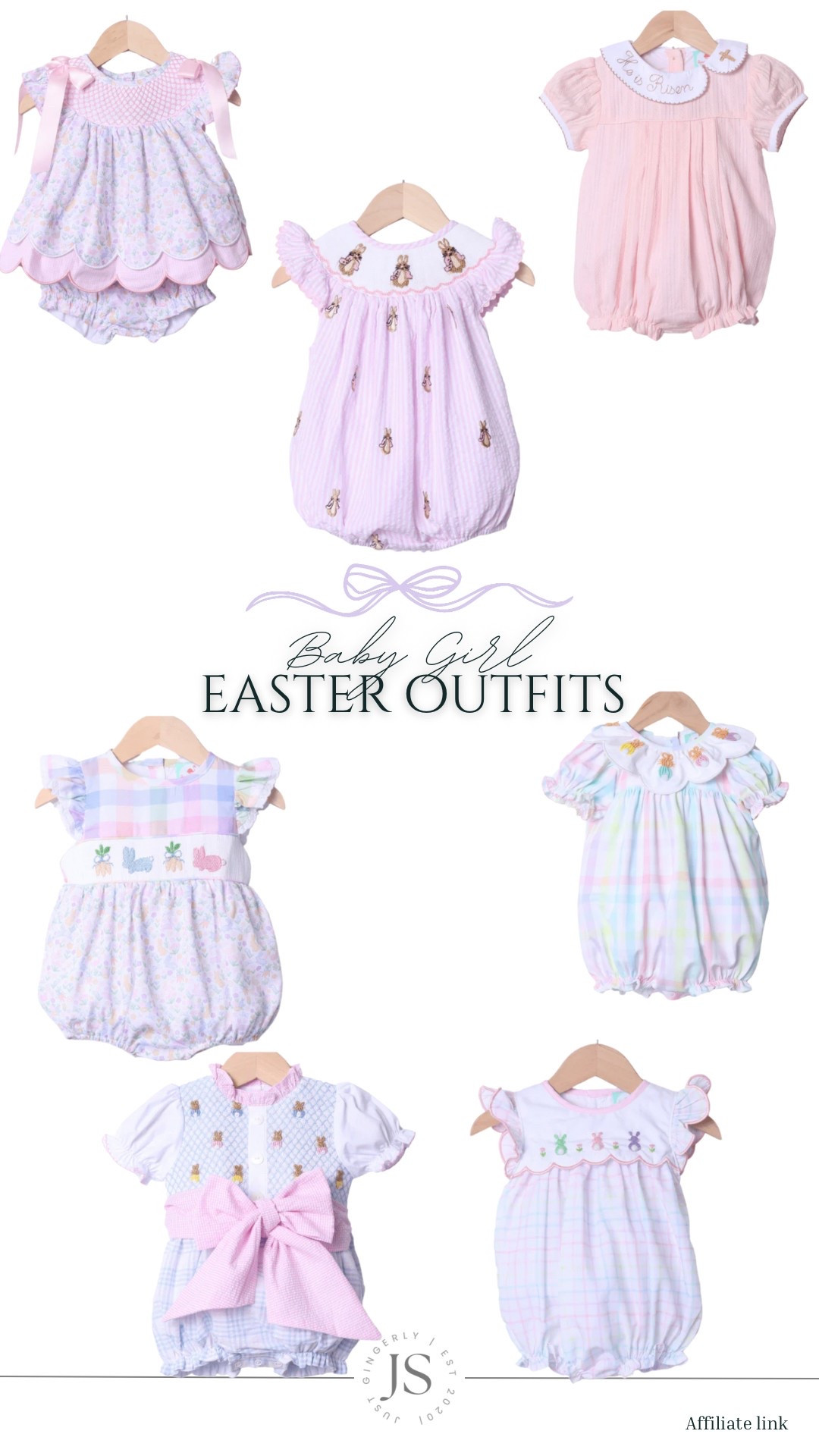 Baby girl smocked Easter outfits from the Smocked Flamingo! 

#LTKSeasonal #LTKBaby