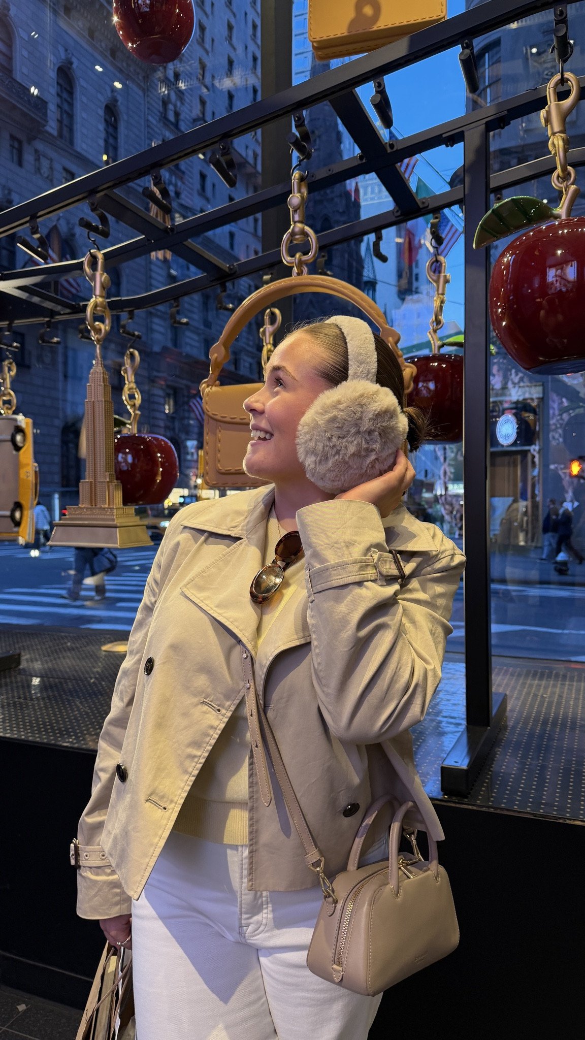 Cha got a bag too! She ended up getting the Brooklyn bag with a blue and white 
 scarf! 

women over 50 fashion, over 50 style inspiration, midlife fashion blogger, ageless style women, chic over 50 outfits, modern classic style women

#LTKSeasonal #LTKselfcare #LTKOver40