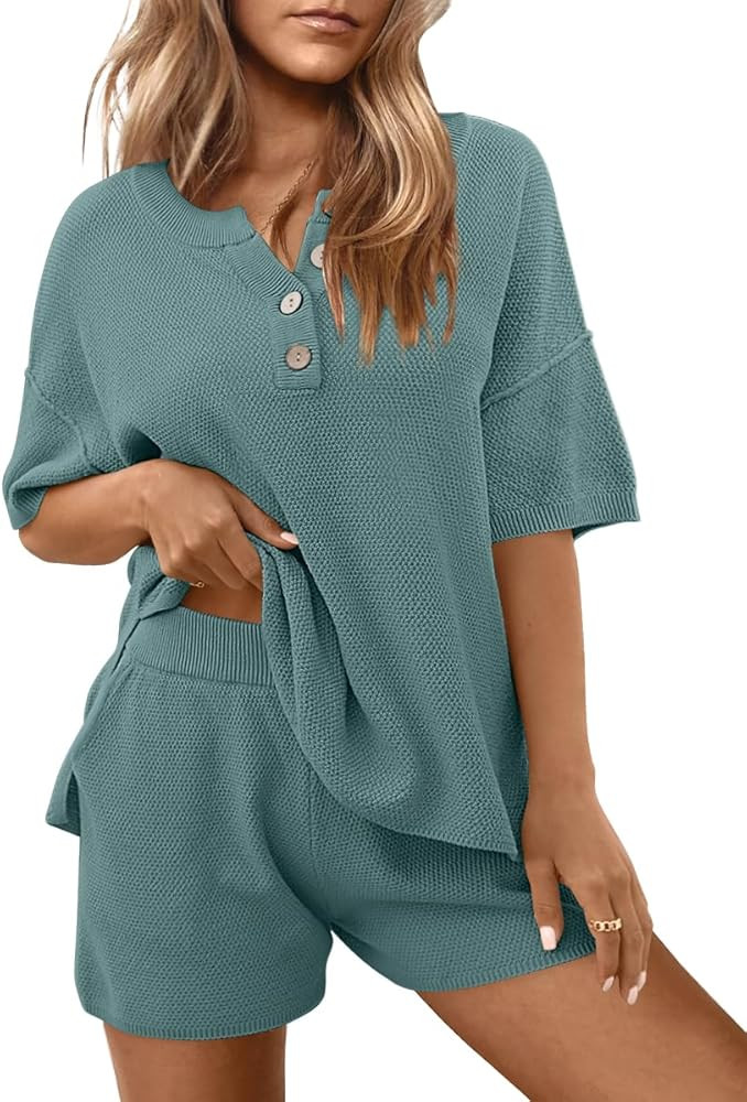 LILLUSORY Knit Matching Set Women's 2 Piece Outfits Lounge | Amazon (US)