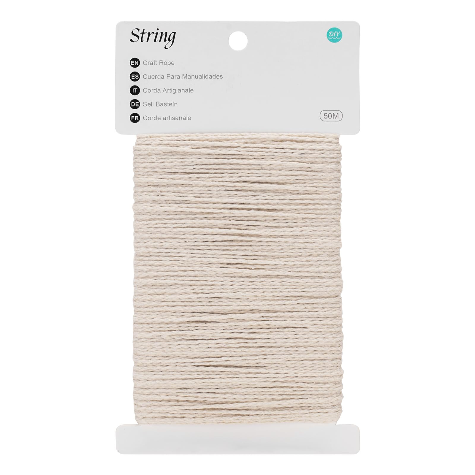 G2PLUS 50M White Cotton String Twine -2MM Craft Cotton Cord - Cotton Butchers Thread Twine Perfec... | Amazon (UK)