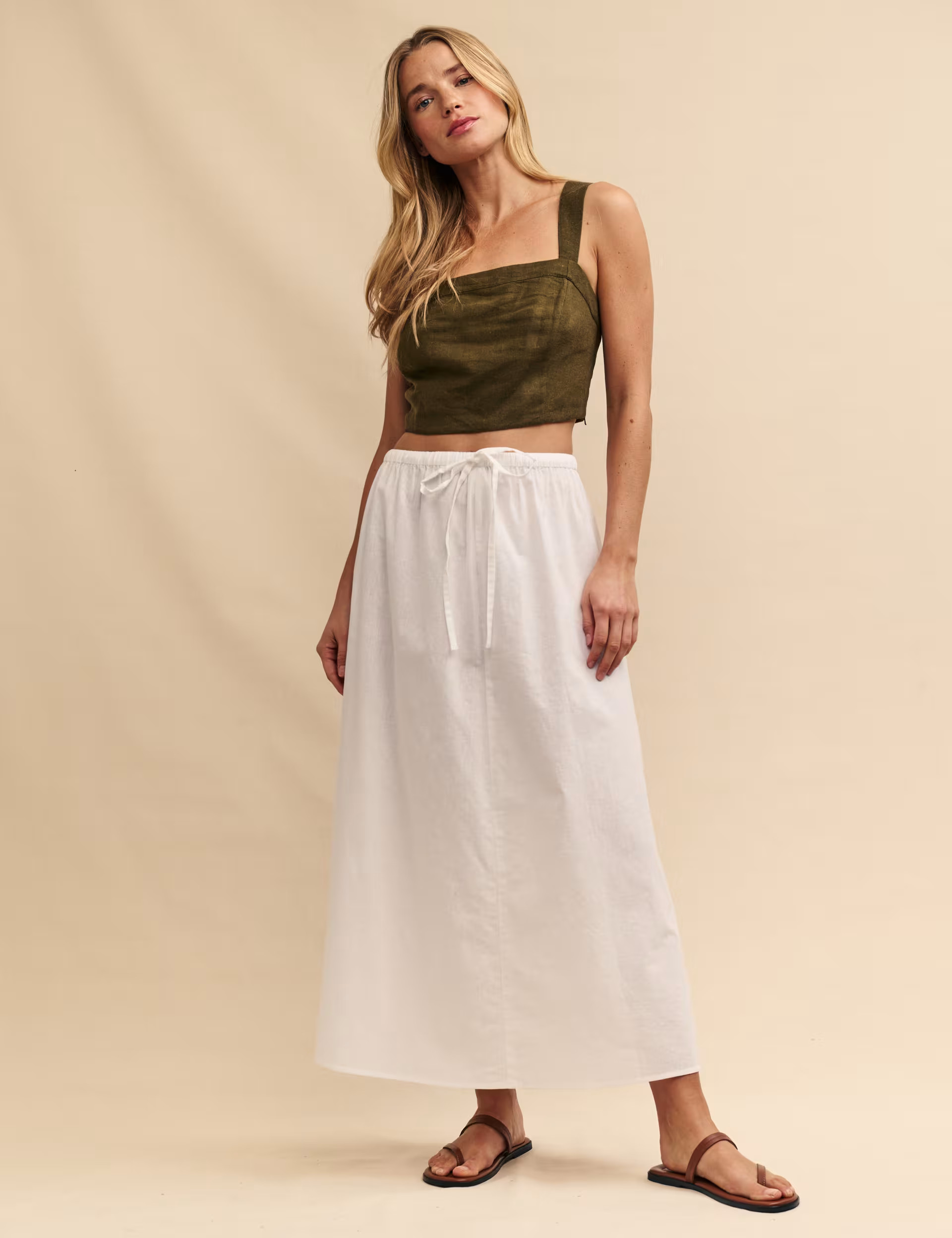 Linen Rich Midaxi A-Line Skirt | Marks & Spencer (UK)