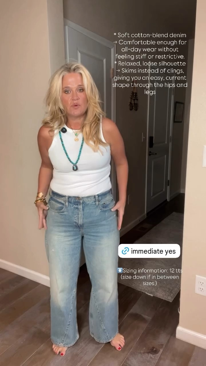✨Tap the bell, save and ❤️ start here over 40 fashion, midlife style, midsize fashion and luxury looks for less.  

⬇️Sizing information:
12 short and 12 regular in video tts (size down if in between sizes.) 

If your jeans are hugging your belly instead of skimming it, these are the pair I’d try next.

The denim has enough structure to skim, and the leg shape gives me the balance I’m always looking for with Outfit Physics™.

But here’s what sold me: they give me that $250 MOTHER Lemon jean look for just $40. 👀

That’s a $210 difference for a jean I’d reach for constantly.

Same body. Better jeans. Different physics.™


👑 Helping you look good, feel good.-Lindsey Denver   Check back daily for belly-friendly style, confidence, and Outfit Physics™.

#LTKOver40 #LTKMidsize #LTKPlusSize

Comment SHOP below to receive a DM with the link to this post on my LTK ⬇ https://liketk.it/6oxVL

Comment SHOP below to receive a DM with the link to this post on my LTK ⬇ https://liketk.it/6oycl