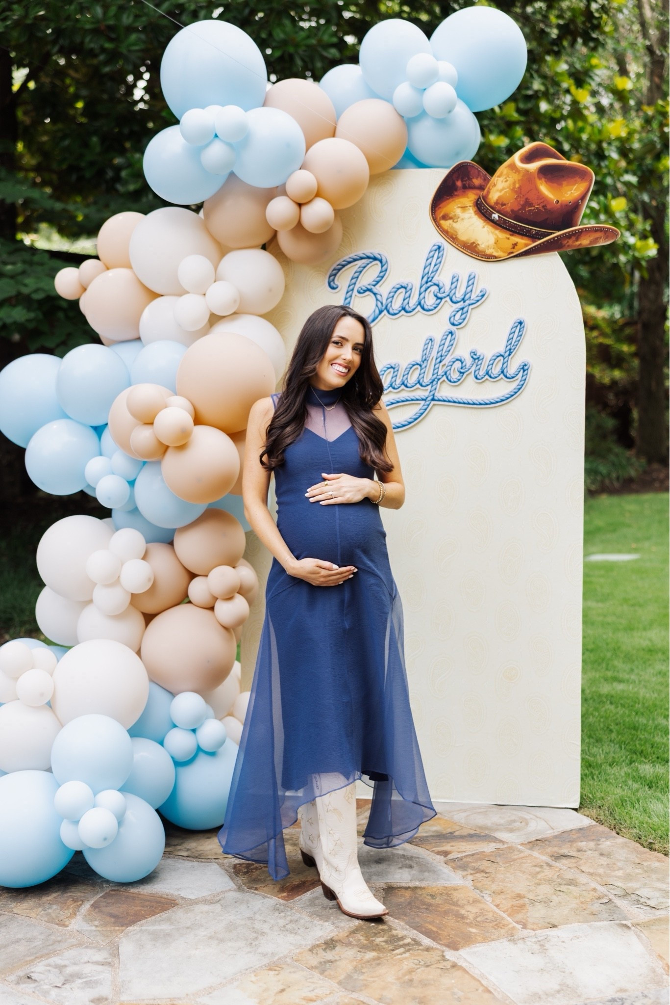 Baby boy western baby shower outfit