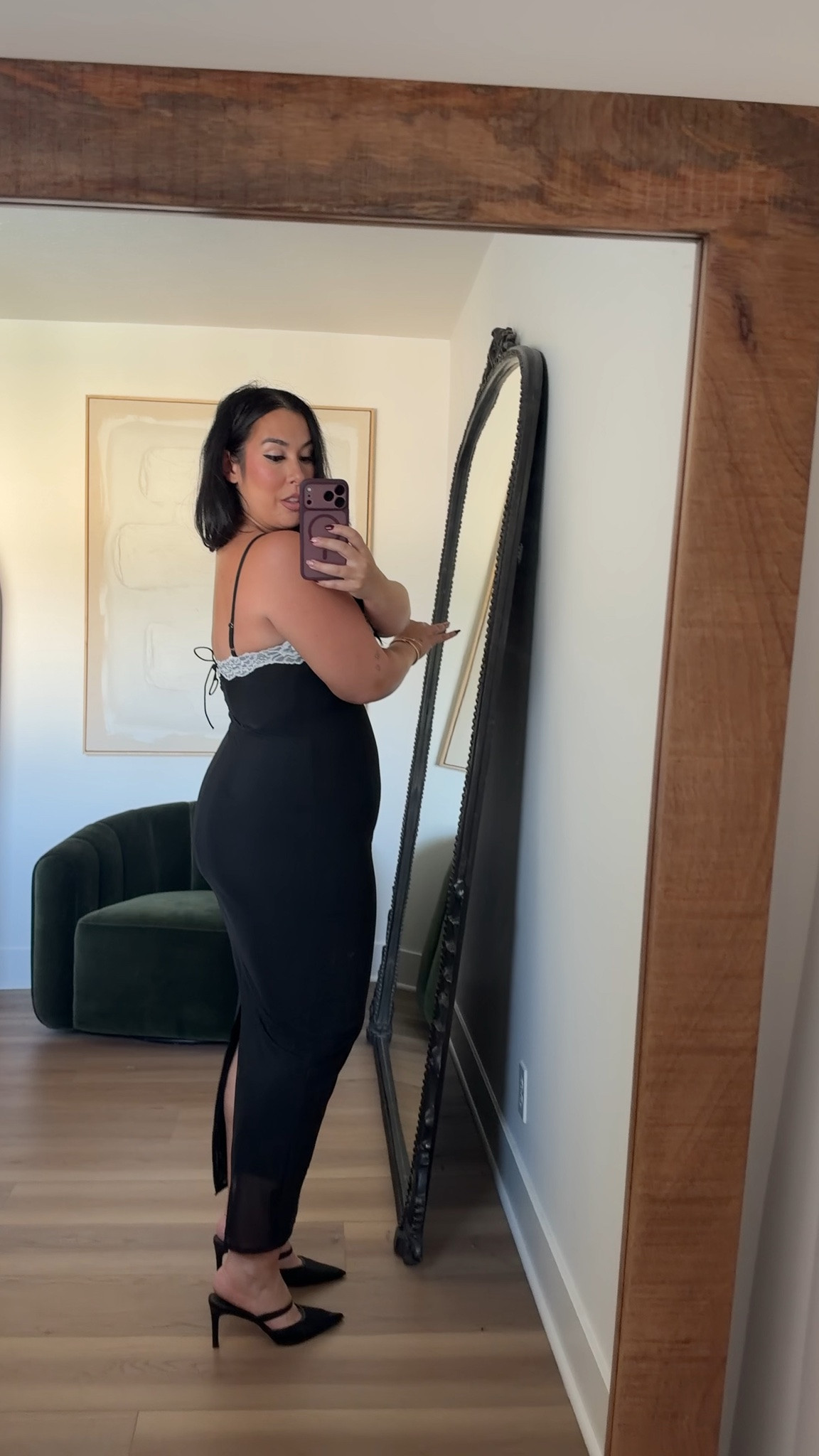 This dress is so good and it's mesh so it has great stretch and keeps you cool! Wearing an XL. Midsize, midsize fashion, fall fashion, wedding guest dress, amazon 

 #LTKootd #LTKMidsize