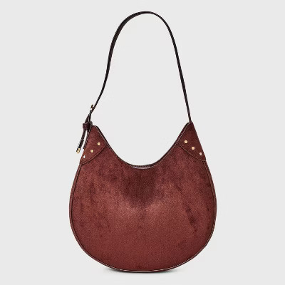 Curved Shoulder Bag - Universal Thread™ Burgundy | Target