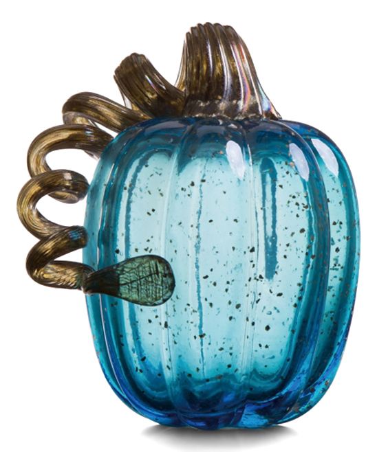 Glitzhome Collectibles and Figurines - Blue Tall Glass Pumpkin | Zulily